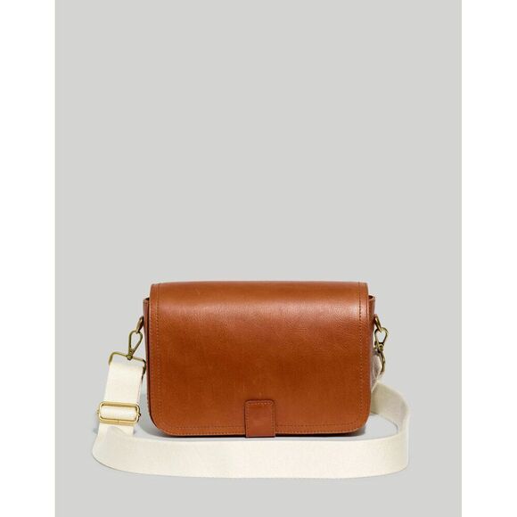 Madewell The Transport Flap NH488 Bag Womens Brown Leather Shoulder Strap ERK414 - Picture 1 of 12